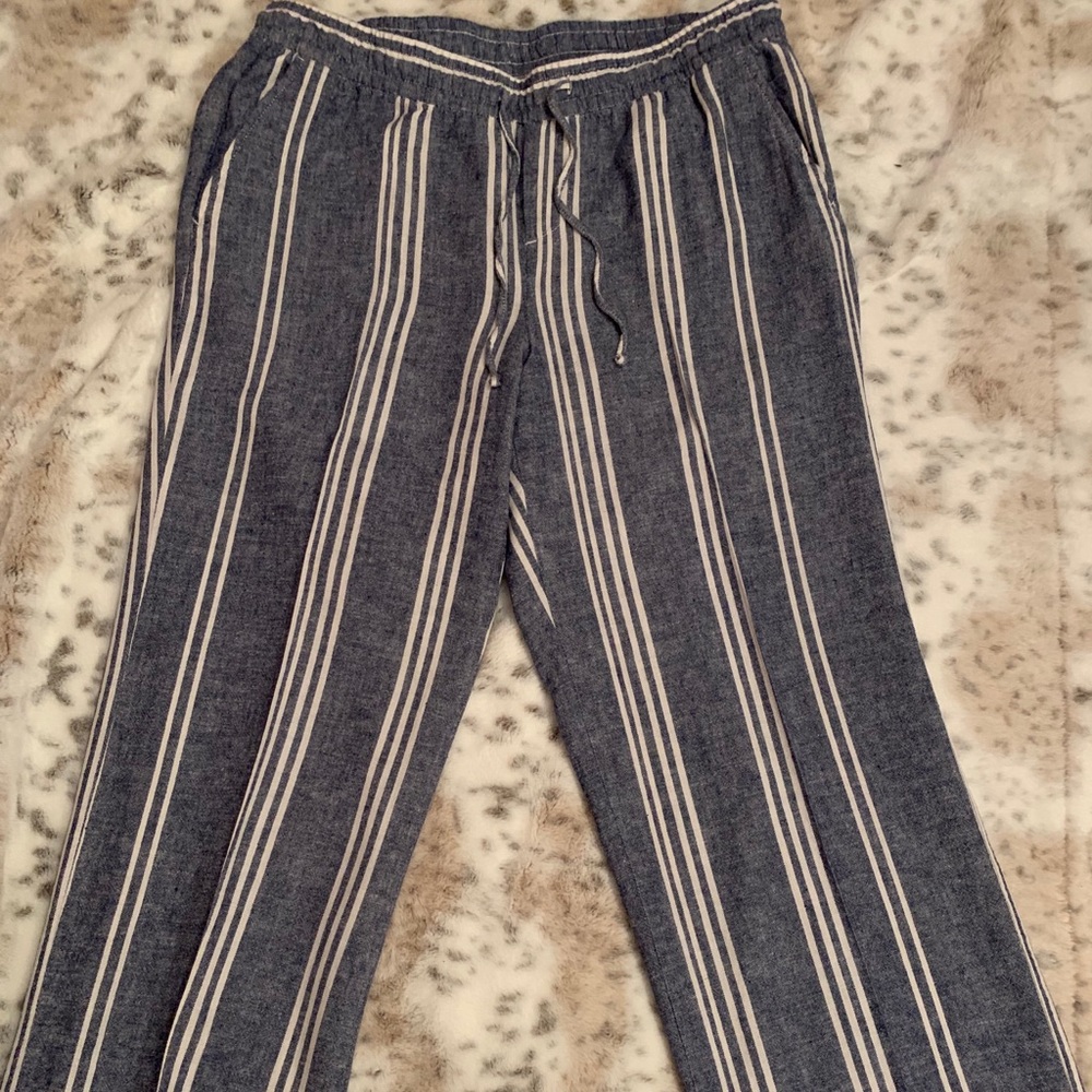Striped palazzo pants